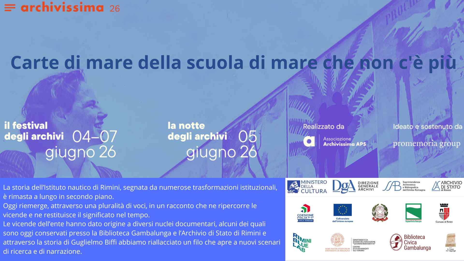 Carte di mare della scuola di mare che non c'è più